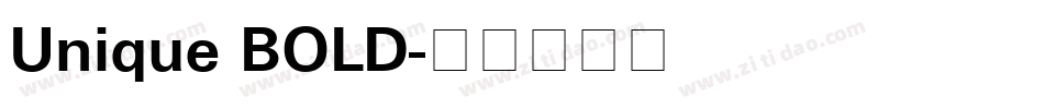 Unique BOLD字体转换